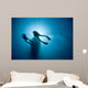 Below Scuba Divers Underwater Wall Decal