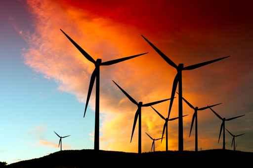 Wind Farm Silhouette Wall Decal