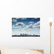 Downtown Los Angeles skyline under blue sky with scenic clouds Wall Mural
