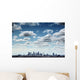 Downtown Los Angeles skyline under blue sky with scenic clouds Wall Mural