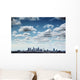 Downtown Los Angeles skyline under blue sky with scenic clouds Wall Mural