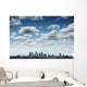 Downtown Los Angeles skyline under blue sky with scenic clouds Wall Mural