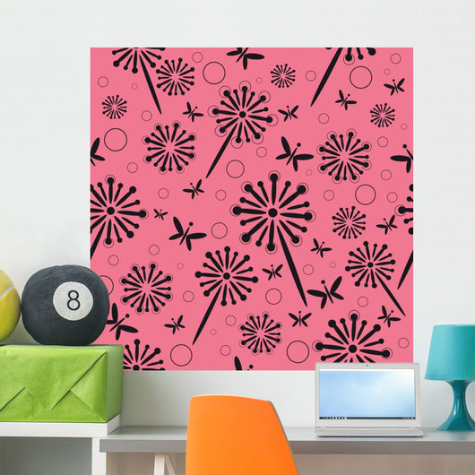 Flowers Background Seamless Wall Decal