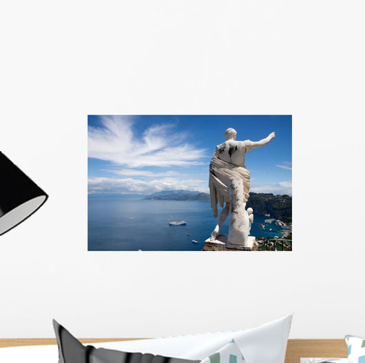 Bay of Capri Italy With Ceasar Statue Wall Mural
