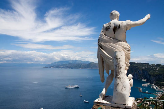 Bay of Capri Italy With Ceasar Statue Wall Mural