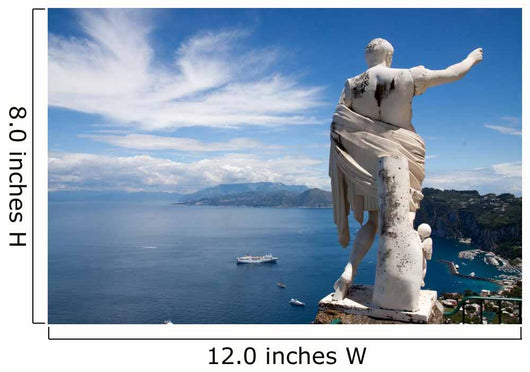 Bay of Capri Italy With Ceasar Statue Wall Mural
