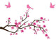 cherry blossom with birds Wall Decal