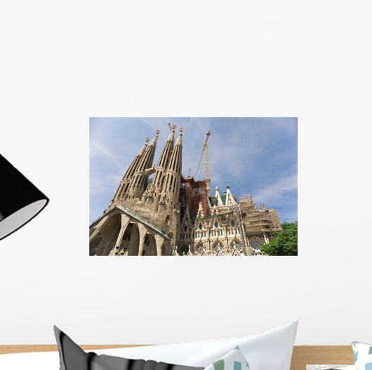 Sagrada Familia by Antoni Gaudi in Barcelona, Spain Wall Mural