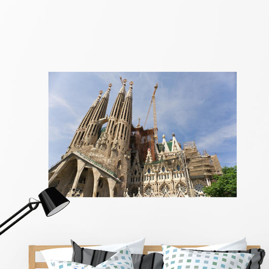 Sagrada Familia by Antoni Gaudi in Barcelona, Spain Wall Mural