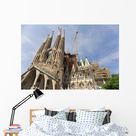 Sagrada Familia by Antoni Gaudi in Barcelona, Spain Wall Mural