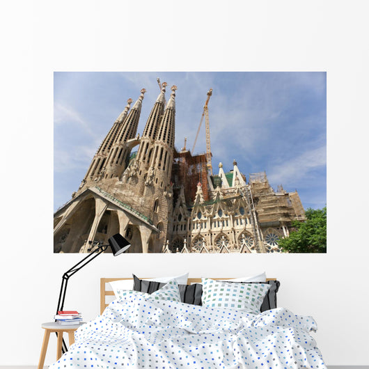 Sagrada Familia by Antoni Gaudi in Barcelona, Spain Wall Mural