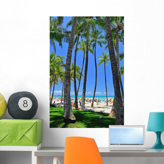 Waikiki Beach Honolulu Oahu Hawaii Wall Mural
