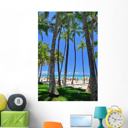 Waikiki Beach Honolulu Oahu Hawaii Wall Mural