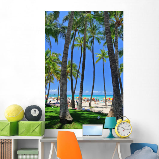 Waikiki Beach Honolulu Oahu Hawaii Wall Mural