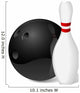 Bowling ball and pin isolated on white. Wall Decal