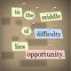 Middle Difficulty Lies Opportunity