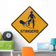 Marine Stingers or Jelly Fish Warning Sign Wall Mural