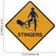 Marine Stingers or Jelly Fish Warning Sign Wall Mural
