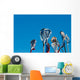 Many Lacrosse Sticks in the Air Wall Mural