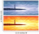 Blue and orange lighthouse banners Wall Mural