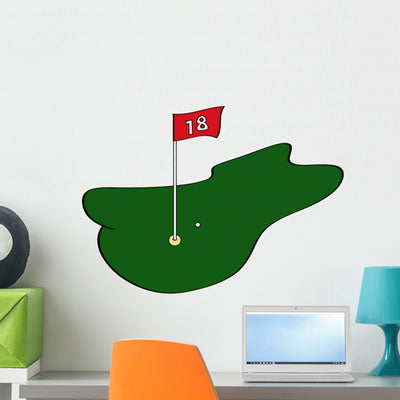Golf Wall Decal shown on a wall
