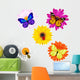 Bugs and Flowers Wall Stickers Wall Decal