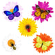 Bugs and Flowers Wall Stickers Wall Decal