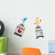 birds in love with birdcage Wall Decal