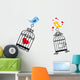 birds in love with birdcage Wall Decal