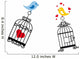 birds in love with birdcage Wall Decal