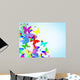 Abstract with Colorful Butterfly Wall Mural