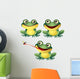 Frog Wall Decal Sticker Set
