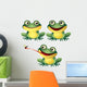 Frog Wall Decal Sticker Set