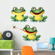 Frog Wall Decal Sticker Set
