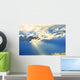 Sky With Clouds and Sun Rays Wall Mural