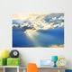 Sky With Clouds and Sun Rays Wall Mural