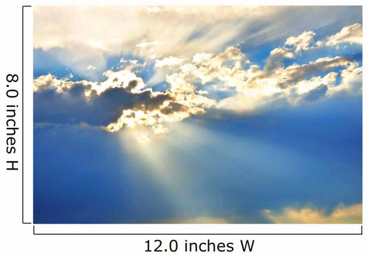 Sky With Clouds and Sun Rays Wall Mural