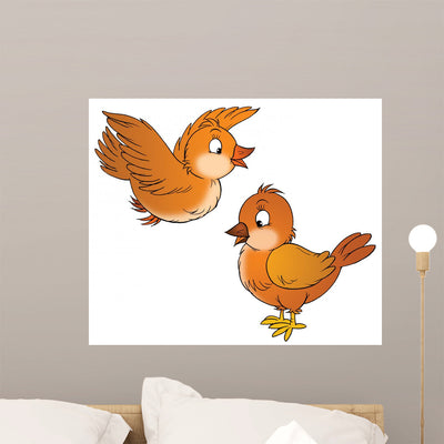 Birds Wall Stickers shown on a wall