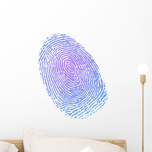Fingerprint in gradient color Wall Decal