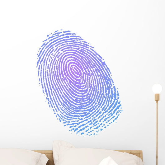 Fingerprint in gradient color Wall Decal