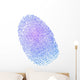 Fingerprint in gradient color Wall Decal