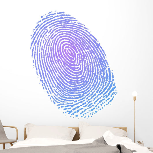 Fingerprint in gradient color Wall Decal