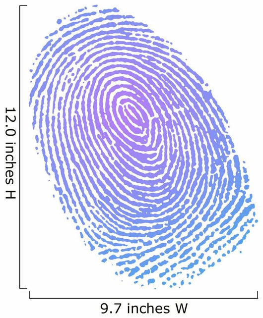 Fingerprint in gradient color Wall Decal