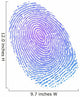 Fingerprint in gradient color Wall Decal