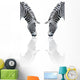 Zebra Reflection Wall Decal