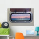 Boat Porthole Sunset Red