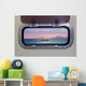 Boat Porthole Sunset Red