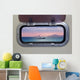 Boat Porthole Sunset Red