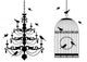 Birdcage and Chandelier with