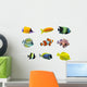 Nine Tropical Fish Wall Decal